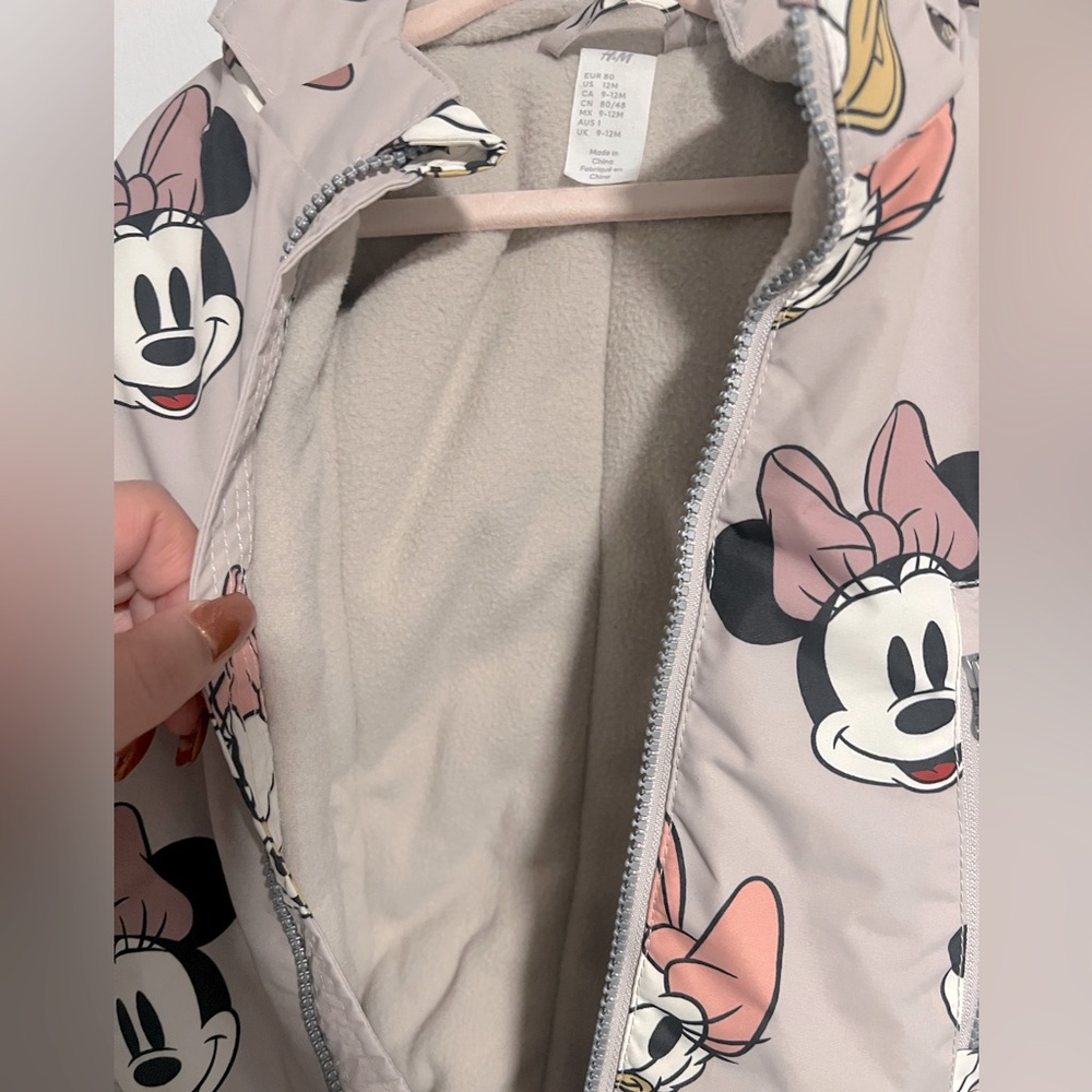Minnie Mouse Water Repellent Snowsuit|Swimsuit:12months| Light Taupe - Picture 9 of 11